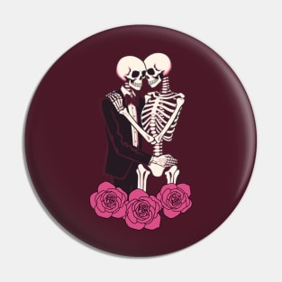 Preppy Skeleton, valentines day, pink skull Pin