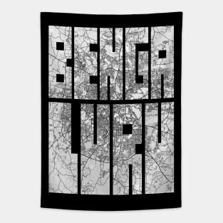 Bengaluru, India City Map Typography - Light Tapestry