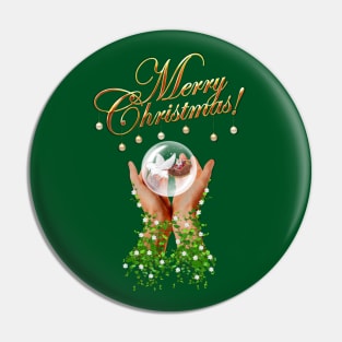 Merry Christmas Greeting. Pegasus, The Helping Hand Pin