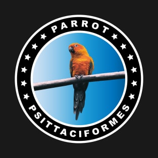 Orange Parrot (Psittaciformes) Bird T-Shirt