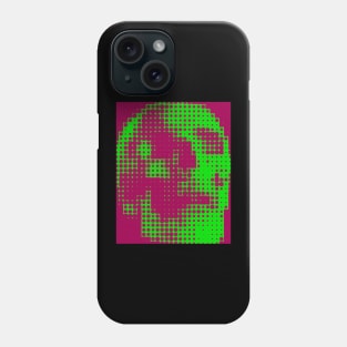 halftone skull psychedelic Phone Case