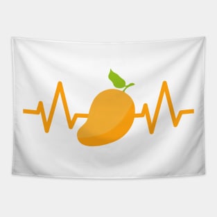 heart mangoes graphic for fruit likers awesome matching couple family cute Tapestry