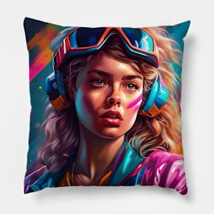 80s Decade Sport Fashion Pillow