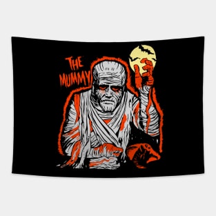 Vintage Halloween mummy T-Shirt Tapestry