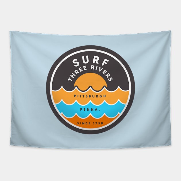 SURF THREE RIVERS Tapestry by OldSkoolDesign