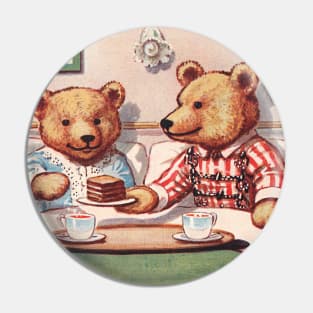 Cute Bear Couple Share Breakfast in Bed Pin