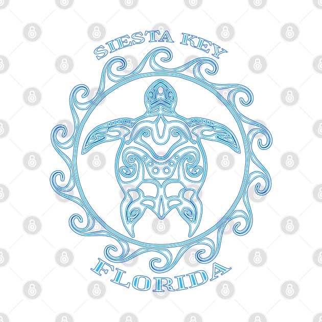 Siesta Key Florida Tribal Sea Turtle Summer Beach by macdonaldcreativestudios