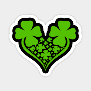 Irish 4 Leaf Clover Heart Magnet