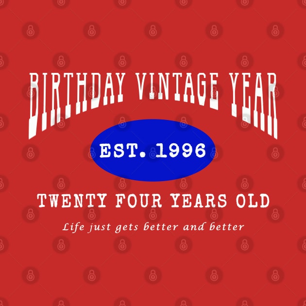 Birthday Vintage Year - Twenty Four Years Old by The Black Panther