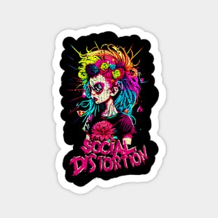 Punk Girl - Social Distortion Vintage Magnet