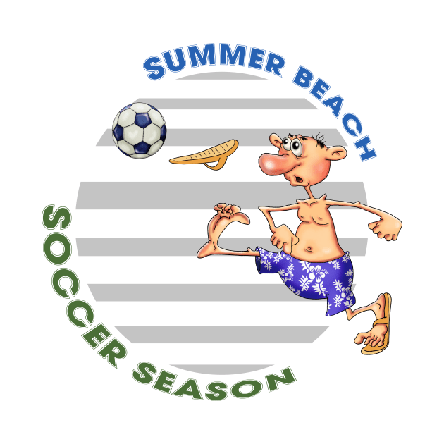 Summer beach. Soccer season. by Glukoejik