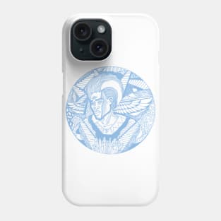 Light Blue Wise Afro King Phone Case