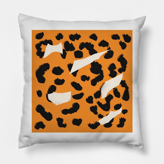 Piebald Leopard Print Pillow by TrapperWeasel