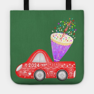 Happy new year car Tote