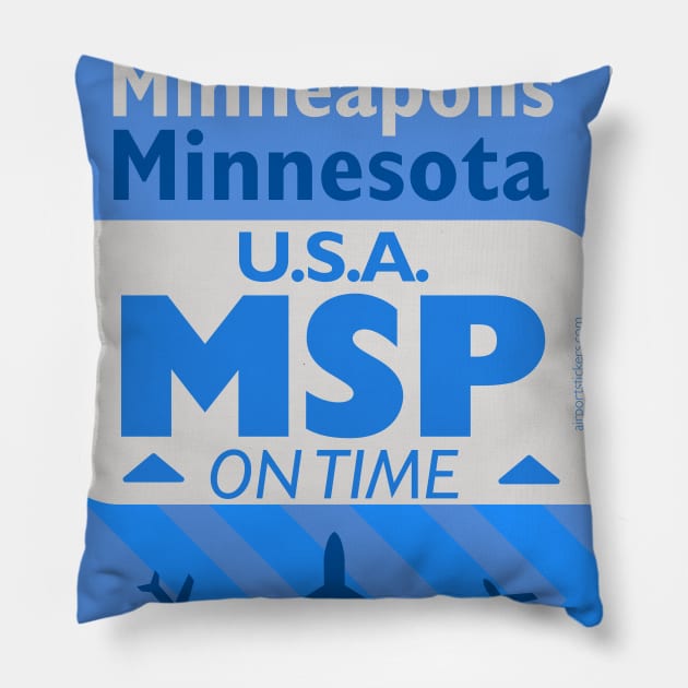 MSP airport Minneapolis Minnesota 28092021 Pillow by Woohoo