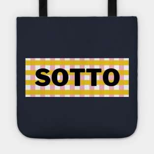 Yellow Checkered Sotto Surname Tote