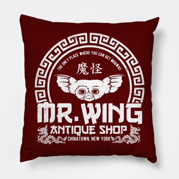 Mr Wing Antique Shop Pillow by OniSide