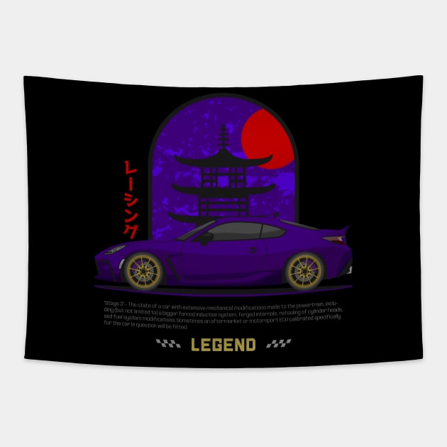 Tuner Purple GR86 JDM Tapestry by GoldenTuners