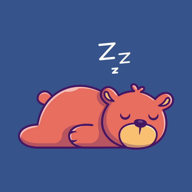 Cute Teddy Bear Sleeping Cartoon by Catalyst Labs