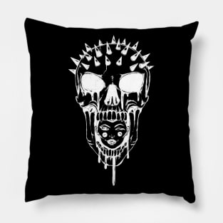 skull and beauty Pillow