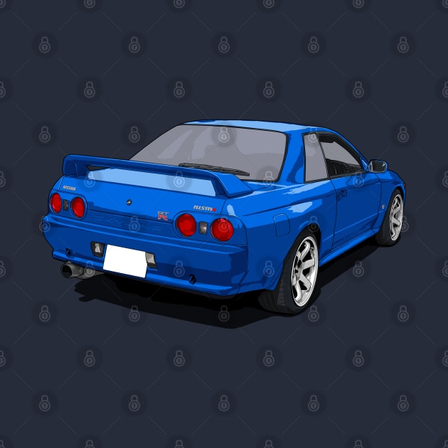 Nissan Skyline R32 GTR blue by ArtyMotive