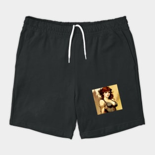 Sexy red haired woman Shorts