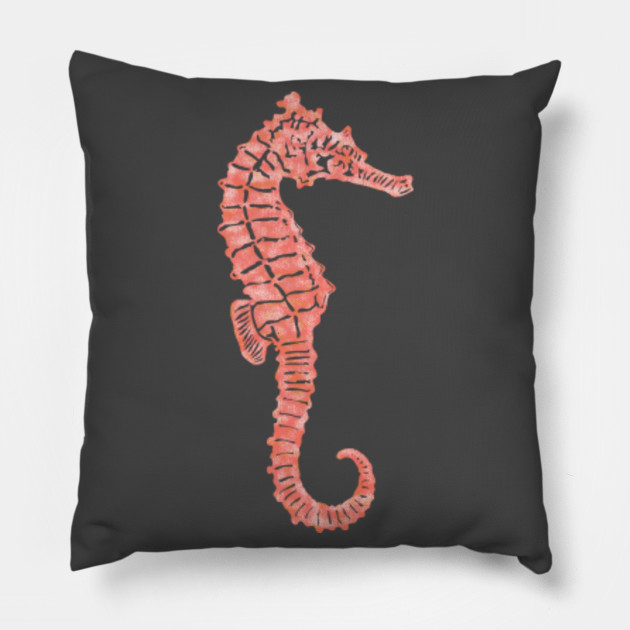 Coral Seahorse Seahorse Pillow Teepublic
