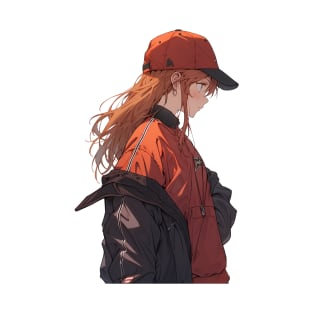 Asuka Langley Soryu evangelion Illustration streetwear 3 T-Shirt