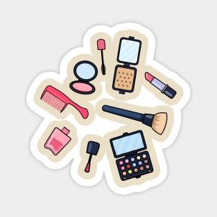 Cosmetics / make-up cartoon illustration Magnet