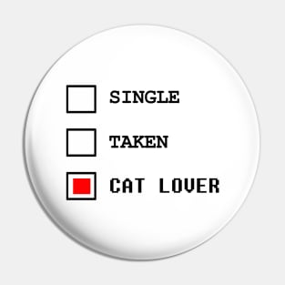 Cat lover white quote meme merch Pin