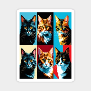 Pop Art Cat Portraits Magnet