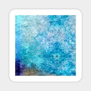 Sky blue Color Abstract 3D Design Pattern Magnet