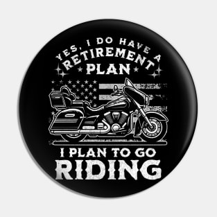 Retirement Plan Motorcycle Pin