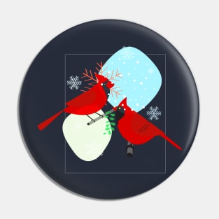 Winter Abstract Art Pin