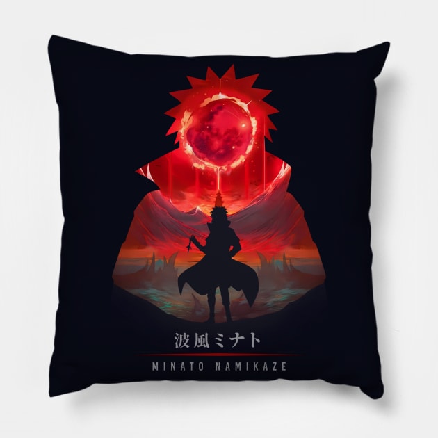 Yellow Flash - Bloody Illusion Pillow by The Artz