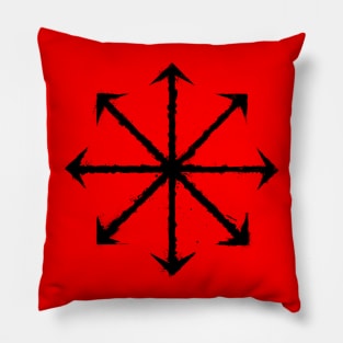 Chaos Star Symbol - Black Pillow