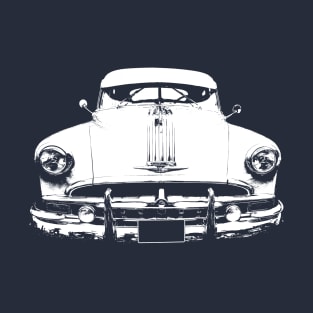 Pontiac Streamliner Silver Streak 1940s American classic car block white T-Shirt