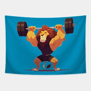 lion at gym Tapestry