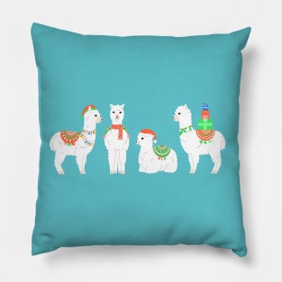 Christmas Alpacas Pillow