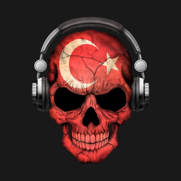 Dark Skull Deejay with Turkish Flag by jeffbartels