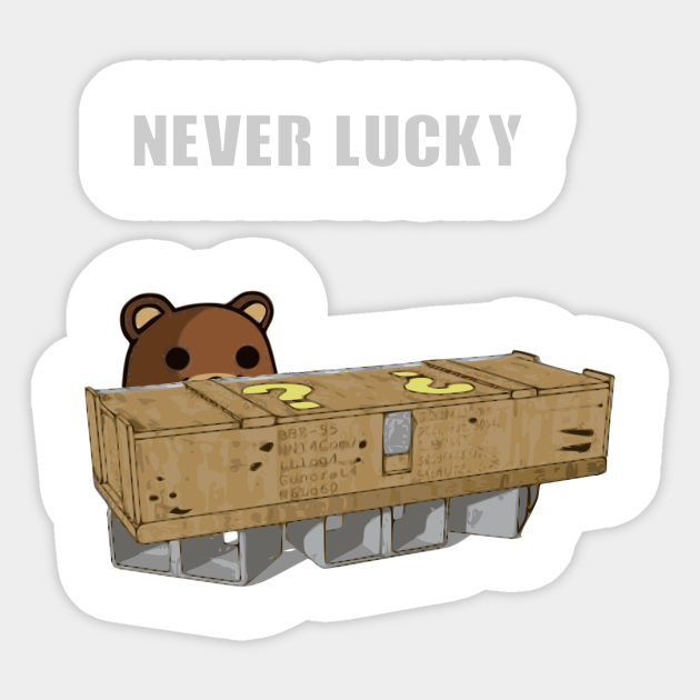 Never Lucky Mystery Box Cod Zombies Sticker Teepublic