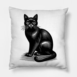 Black cat Pillow