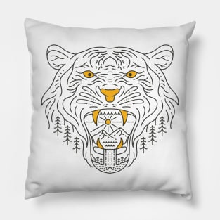 Wild Tiger and Wild Nature Pillow