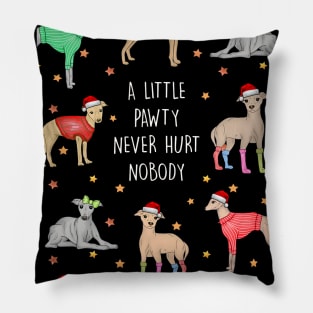 CHRISTMAS PAWTY WHIPPETS Pillow