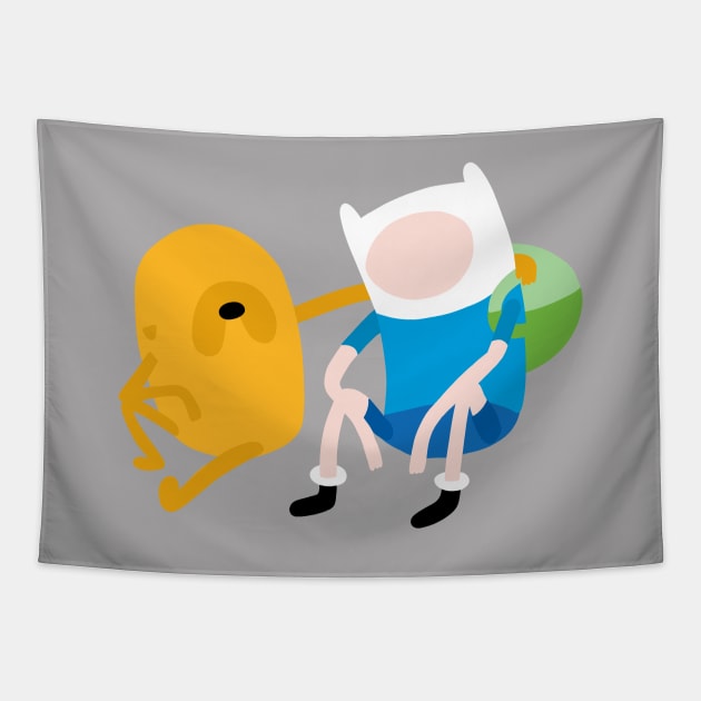 Minimal Finn and Jake Tapestry by Bleachie