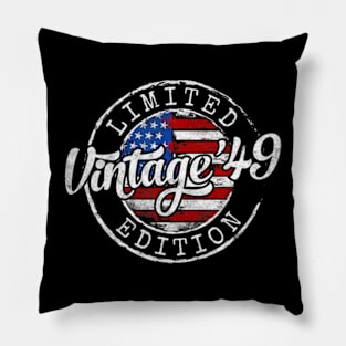 1949 75Th Birthday Gifts 75 Year Old For Men Women Pillow