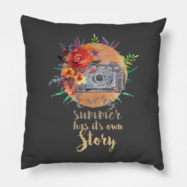 Every summer has its own story Pillow by T-shirt Factory