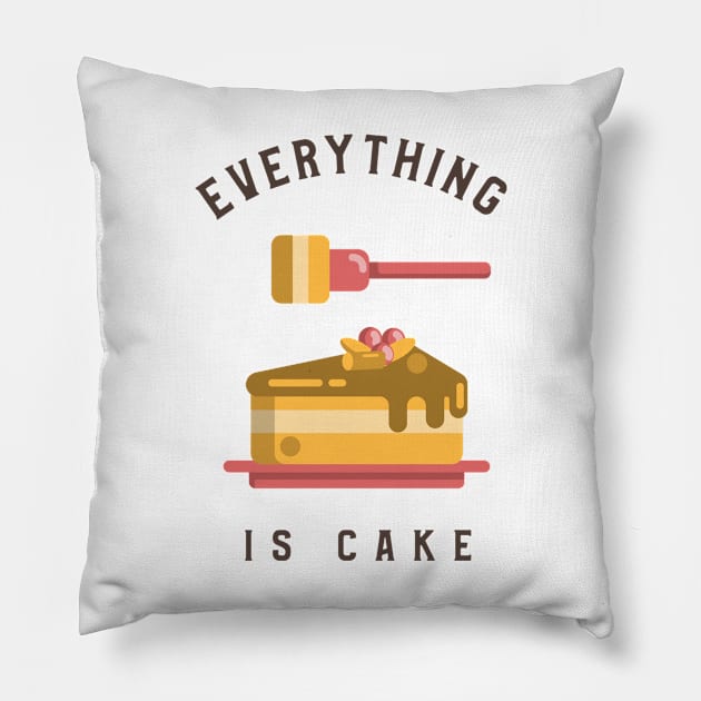 Everything is cake Pillow by Live Together