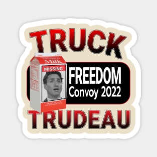 TRUCK TRUDEAU MUST GO - SAVE CANADA FREEDOM CONVOY 2022 TRUCKERS RED LETTERS Magnet