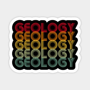 Geology- multi colored- Typography Magnet